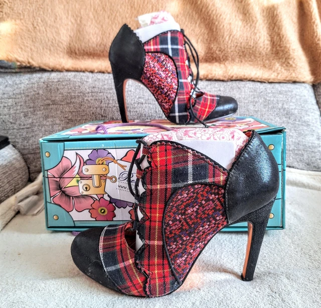 IRREGULAR CHOICE Poetic Licence Black Red Halston USED BOXED 25.00 PicClick UK