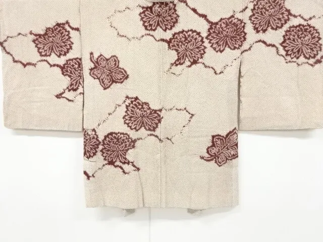 6969330: Japanese Kimono / Antique Haori / All Shibori / Cloud & Kiku