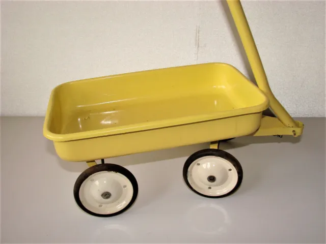 Antik Spielzeug Rechts Anhängen Anhänger Wagen Aus Blech Emailliert - Spielzeug