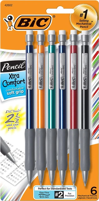 Mechanical Pencil Xtra Comfort, 0.5 Mm, Assorted Barrel (MPFGP61), 6 Count