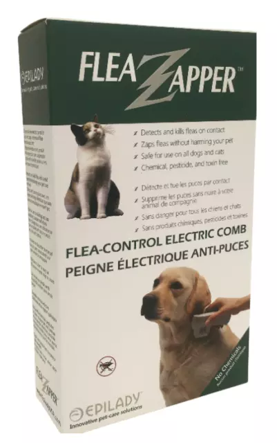 Electronic Electric Epilady Flea Zapper Comb Safe Cat Dog Pets Kills Fleas New