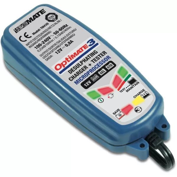 Caricabatterie mantenitore Optimate 3 tm430 batterie piombo/acido 12v moto auto