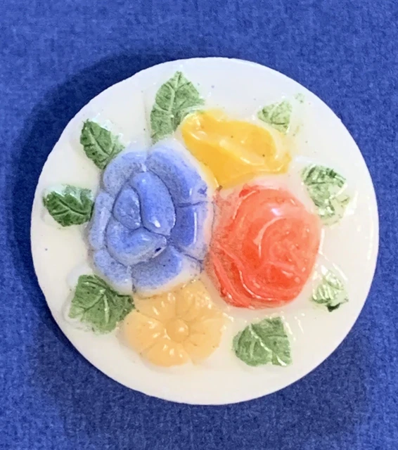 Boutons De Col Anciens - Cabochon Pâte De Verre Verte étoile Strass, La Paire