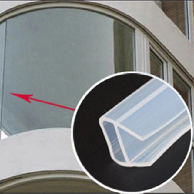 2M 6/8/10/12mm Seal /Strip Screen Door/Bathroom Shower Water Silicone F/U Shape.