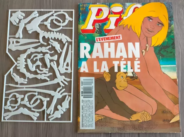 PIF GADGET n° 977 avec supplément RAHAN le pteranodon  + POSTER EO 1987 CHERET