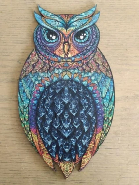 Wooden Jigsaw Puzzle Owl Complete