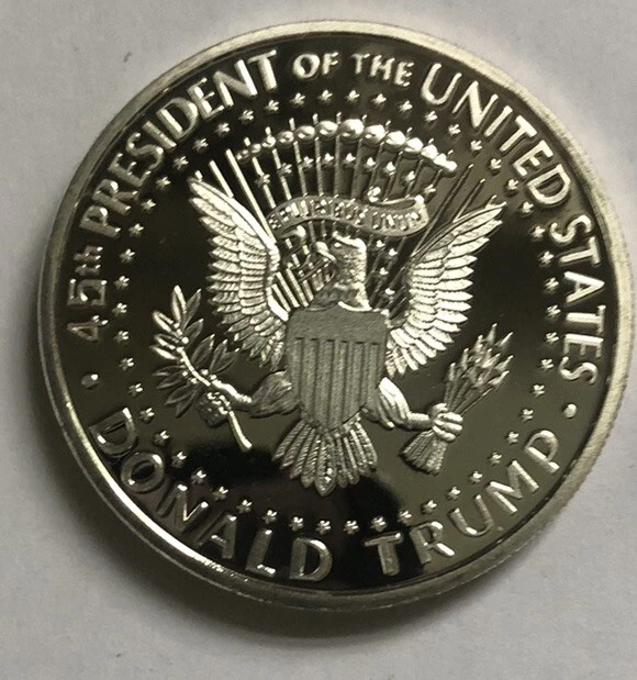 45th President Donald Trump 2018 Silver Plated Coin w/ plastic case protector 45th President Donald Trump 2018 Silver Plated Coin w/ plastic case protector