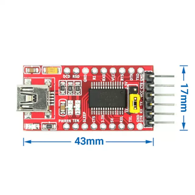 1-10 FTDI FT232RL USB to TTL Serial Converter Adapter Module 5V 3.3V For Arduino 3