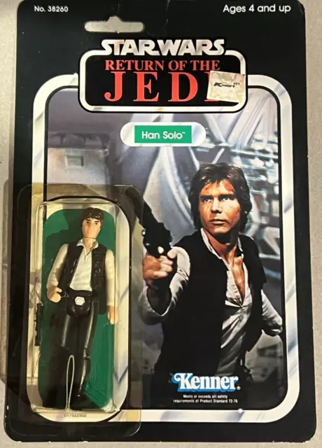 Vintage Star Wars Rotj 1983 Kenner Han Solo New Rare Moc 65A Back Moc Flat Card
