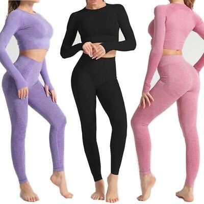 Donna Seamless Yoga Set Fitness SPORTS Abiti Palestra Panno Manica Lunga Shirt H