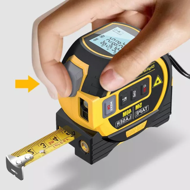 3in1  Rangefinder 5m Tape Measure Ruler LCD Display with Backlight G7S3