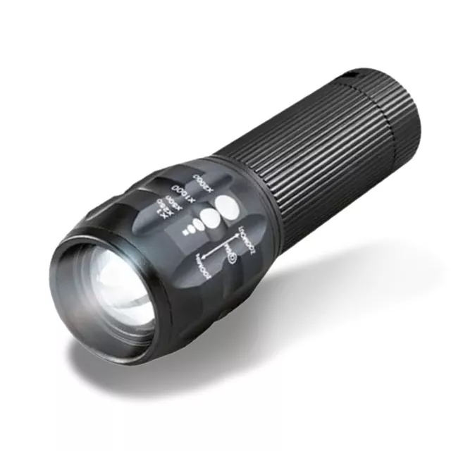 Linterna LED con zoom táctica alta potencia impermeable luz senderismo acampada