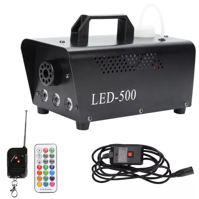 Nebelmaschine Bühnenlicht 500W LED Bühneneffekt Fogger Nebler Show RGB