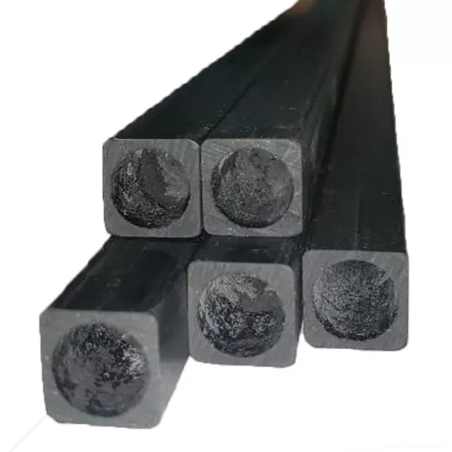 (10) Pultruded Square Carbon Fiber Tube - 6mm x 6mm x 1000mm