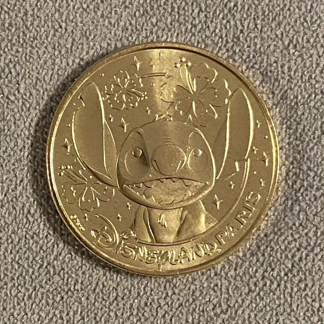 MÉDAILLE MONNAIE DE Paris Disneyland Paris 2024 Stitch Euro Disney Medal Token EUR 10,00