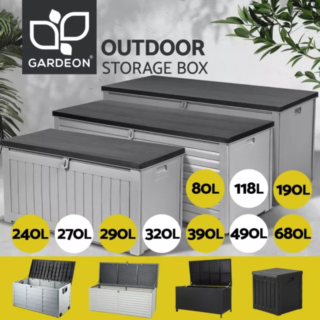 Gardeon Outdoor Storage Box Container Lockable Indoor Toy Tools Shed Garden