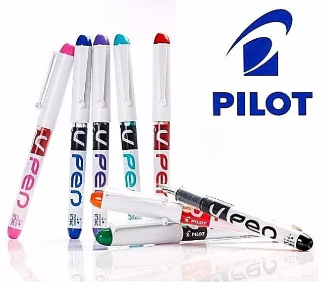 Pilot V Pen Disposable Fountain Pen Nib Erasable Colour Liquid Ink SVPN-4W New