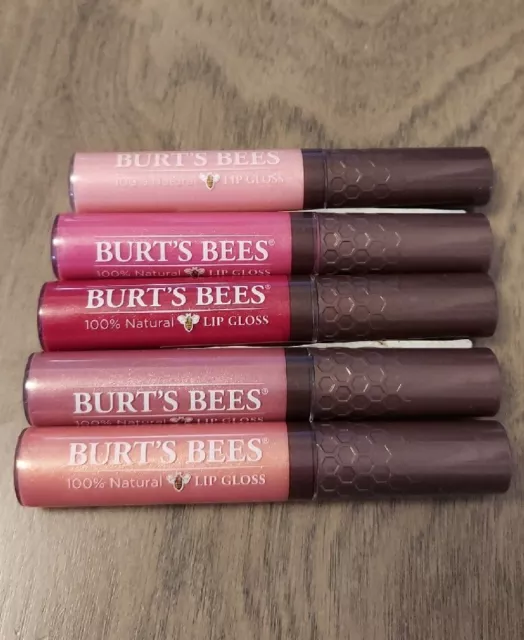 Burt’s Bees 100% Natural Lip Gloss - LOT OF 5