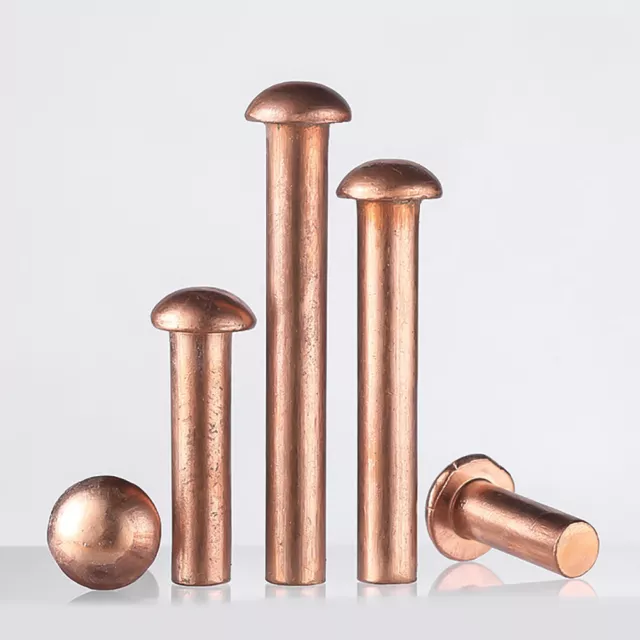 Solid Copper Round Head Rivets M6 M8 Copper Dome Head Solid Rivets