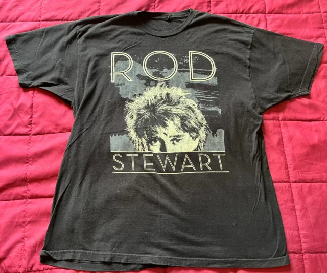 Men’s 2XL- Vintage Y2K Rod Stewart Tour Full Graphic T-Shirt Made In Mexico