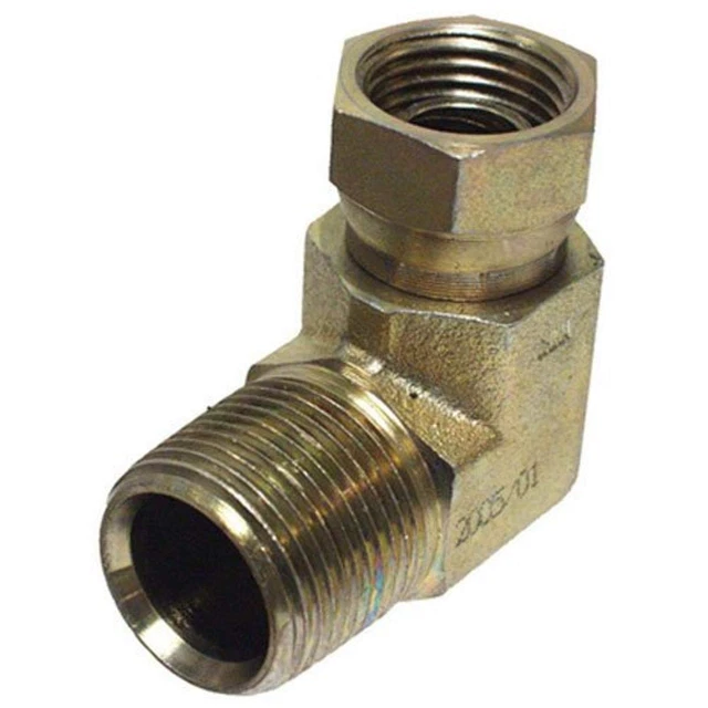 Apache 39005175 1/2" Male Pipe X 1/2" Female Pipe 90° Hydraulic Adapter (Style 1