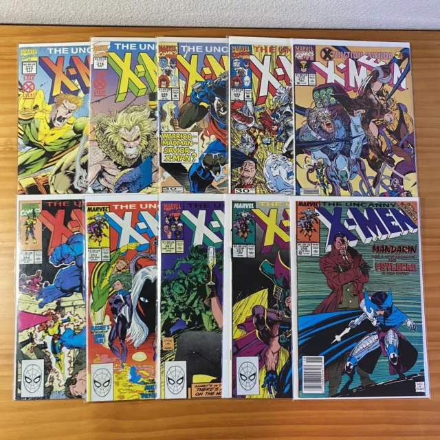 Uncanny X-Men Comics Lot of 10: #256 257 267 253 264 271 285 288 316 317~VF 8.0