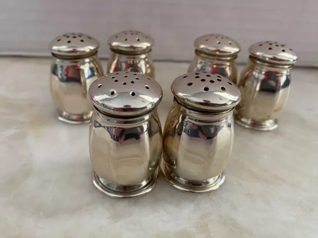 JWW WOLFENDEN Sterling Silver SALT & PEPPER Shaker Set of 6