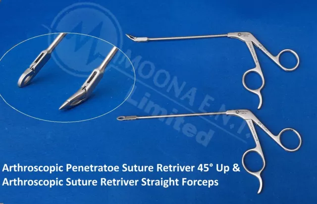 Arthroscopy Forceps Suture Retriever 2 Piece Orthopedics Surgical Instruments