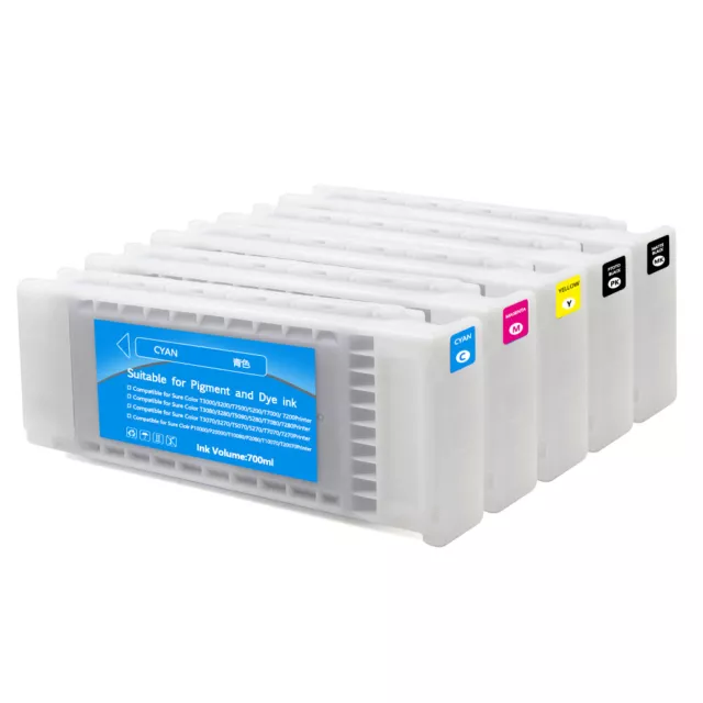 Juego de 10 cartuchos de tinta llenos de tinta para impresora Epson T3200 T3270 T5270 T7270
