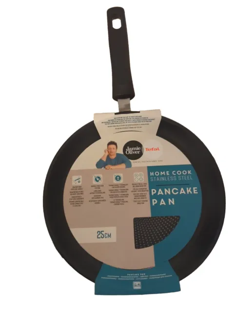 TEFAL Jamie OLIVER|Pfannkuchenpfanne Ø25 cm Crepespfanne Antihaft|ALLE HERDARTEN