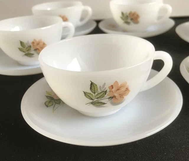 Service à Café Arcopal Décor Fruits, 6 Tasses Et 6 Soucoupes