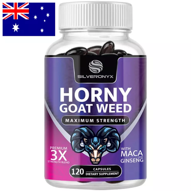 Horny Goat Weed Capsules - Supports Energy & Stamina - Testosterone Booster