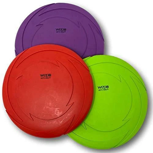 WEPO® Hundespielzeug Set - 3 Stück - Hundefrisbee Schwimmend Ø 18cm -Dog-Frisbee