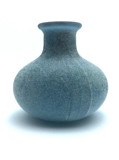 Jarrón de vidrio veneciano excavado Creación de oro y óxido arenado Made in... 3