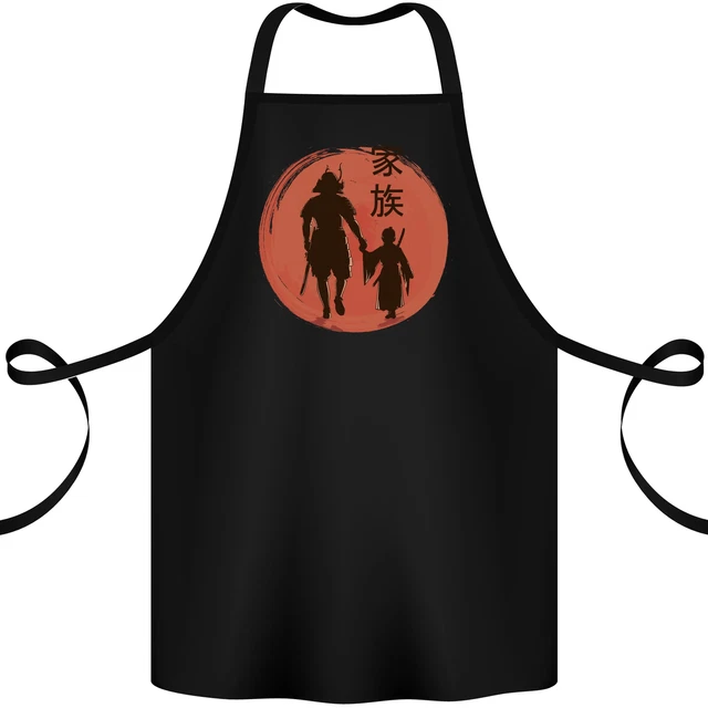 Grembiule Cotone Samurai Dad Son Papà Festa del Papà MMA 100% Biologico