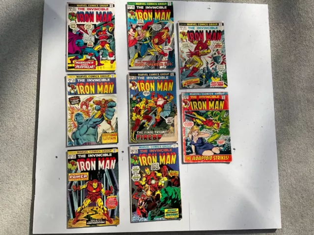 (8)  The invincible Iron Man Marvel Lot