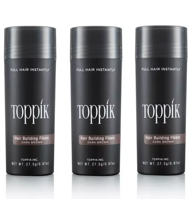 3 x TOPPIK 27,5 g. Fibres capillaires - Compresseur de Cheveux abattus Microhair