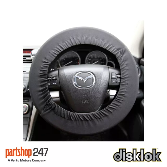 Disklok Car Steering Wheel Protective Cover Stretch Cover Silver - Universal Fit