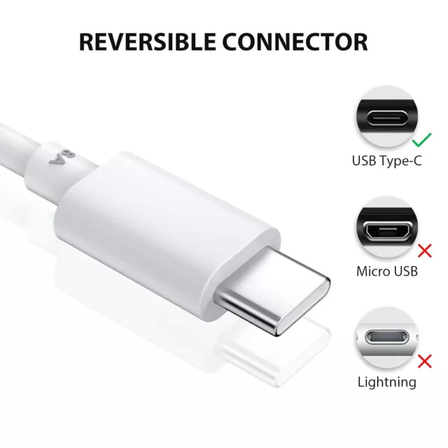 CAVO USB TYPE C CAVETTO TIPO C 1 METRO x DATI CARICABATTERIE VELOCE FAST CHARGER 3