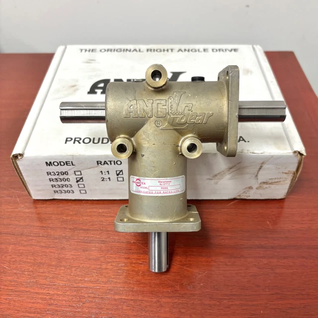 ANGLGEAR ANDANTEX RIGHT-ANGLE Gear Drive - Model #R3300, 1:1 Ratio ...