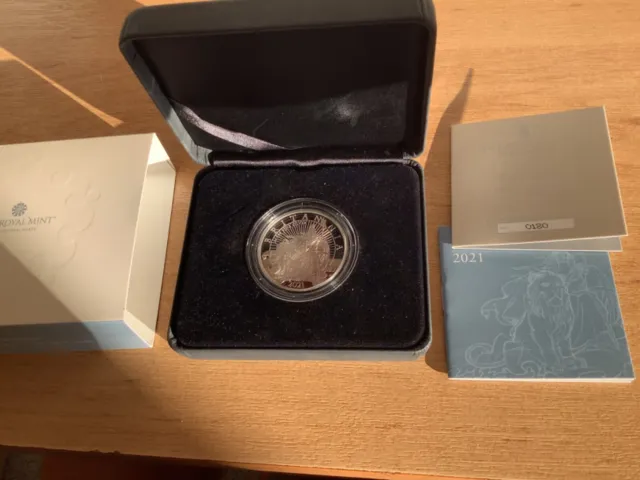 2021 Britannia UK One Ounce Silver Proof Coin in Case & COA