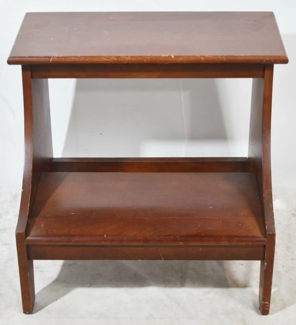 VINTAGE SOLID CHERRY Traditional Two Step Bed Steps Stairs Steep Stool