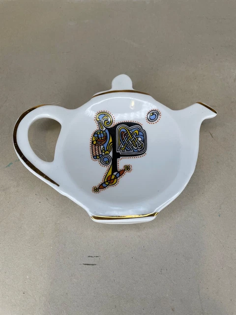 Tea Bag Holder Kettle Royal Tara Fine Bone China Ireland Handmade Galway Retired