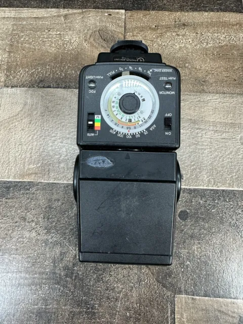 Minolta Auto 320X Black Shoe Mount Electroflash For Konica Minolta Film Camera