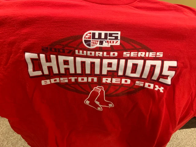 Boston Red Sox T Shirt Men Large Adult MLB Baseball 2007 World Series Champs USA