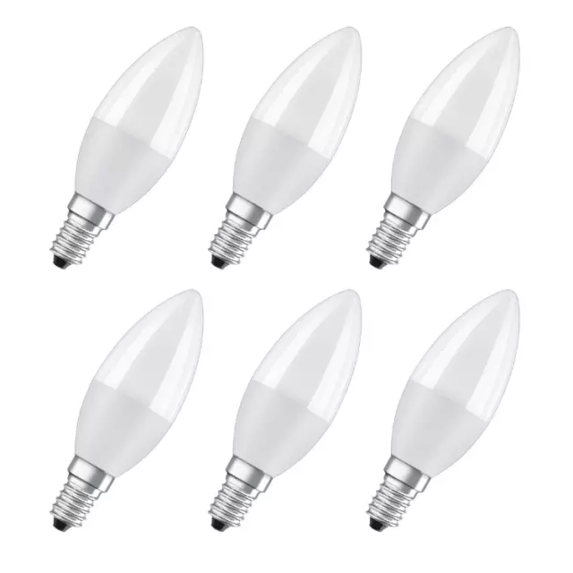 Osram Star Filament Lampe E14 Kerzenform 7W Glühbirne Warmweiß Leuchtmittel 6er