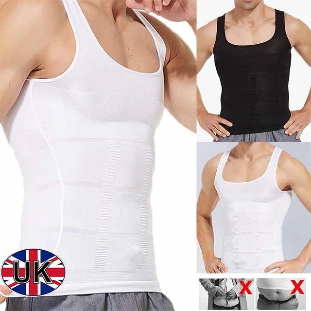 UK MEN GYNECOMASTIA Compression Shaper Slimming Vest Compression Tank ...