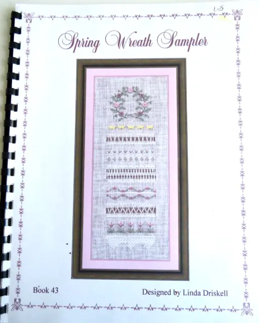 Spring Wreath Sampler Cross Stitch Pattern By Linda Driskell book 43 20 pages