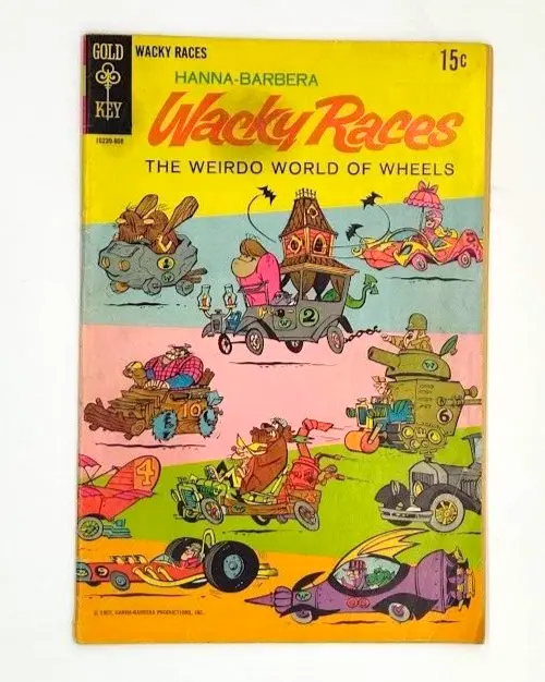 Hanna-Barbera Wacky Races #1 Gold Key Comics 1969 / 15 cent cover