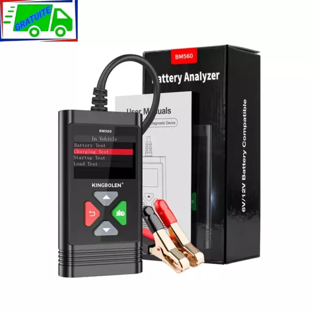 Testeur de batterie de voiture 6V 12V BM580 Analyseur de batterie Test de démarr